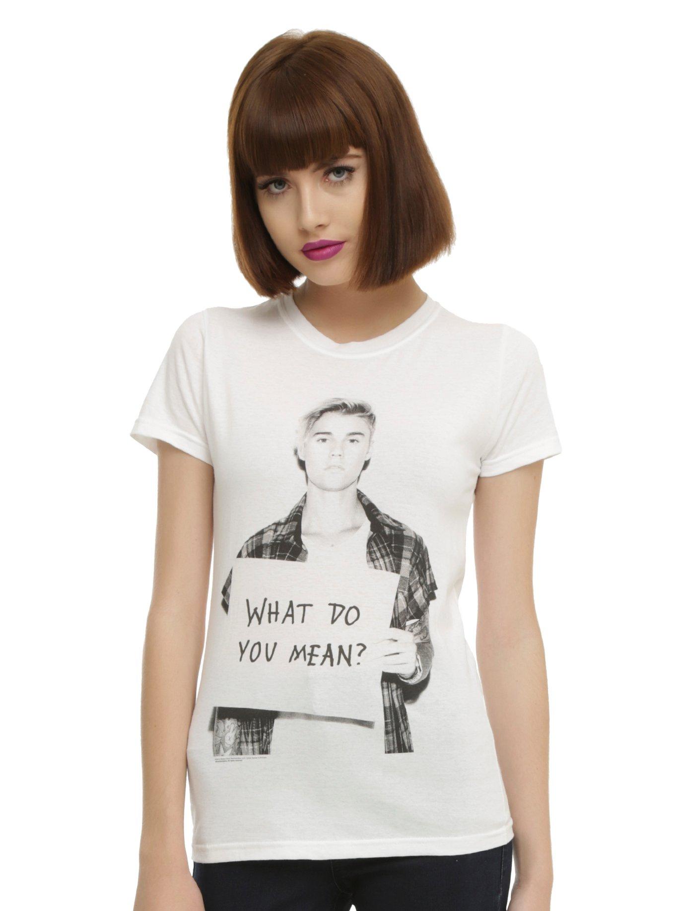 Justin Bieber What Do You Mean Girls T-Shirt, WHITE, hi-res