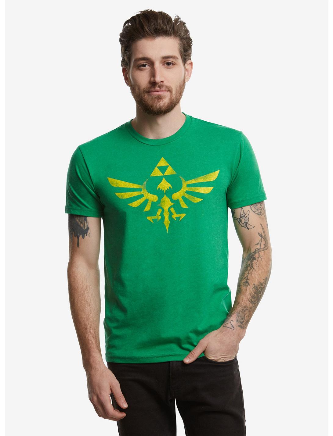 Nintendo The Legend Of Zelda Green Triforce T-Shirt, GREEN, hi-res