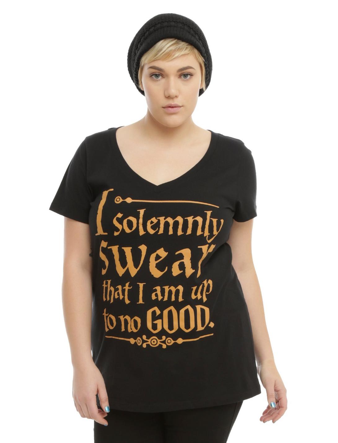 Harry Potter Solemnly Swear Girls T-Shirt Plus Size, BLACK, hi-res