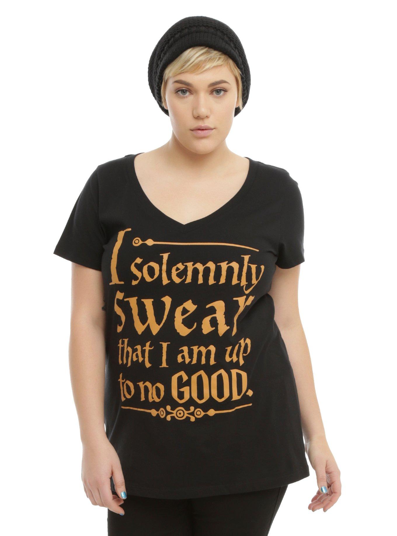 Harry Potter Solemnly Swear Girls T-Shirt Plus Size, BLACK, hi-res
