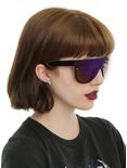 Blue Lens Shield Flat Top Sunglasses, , hi-res