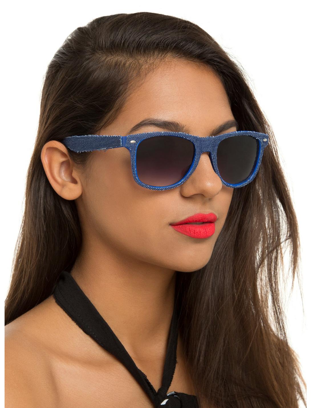 Blue Denim Retro Sunglasses, , hi-res