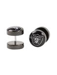 NFL Oakland Raiders 18G Faux Plug 2 Pack, , hi-res