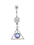 14G Steel Galaxy Triangle Navel Barbell, , hi-res