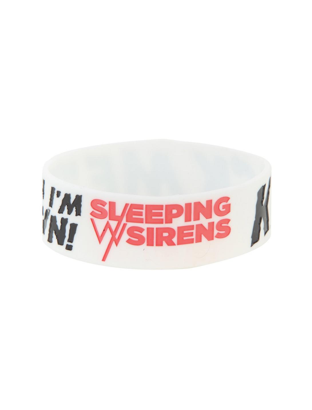 Sleeping With Sirens Kick Me Rubber Bracelet, , hi-res