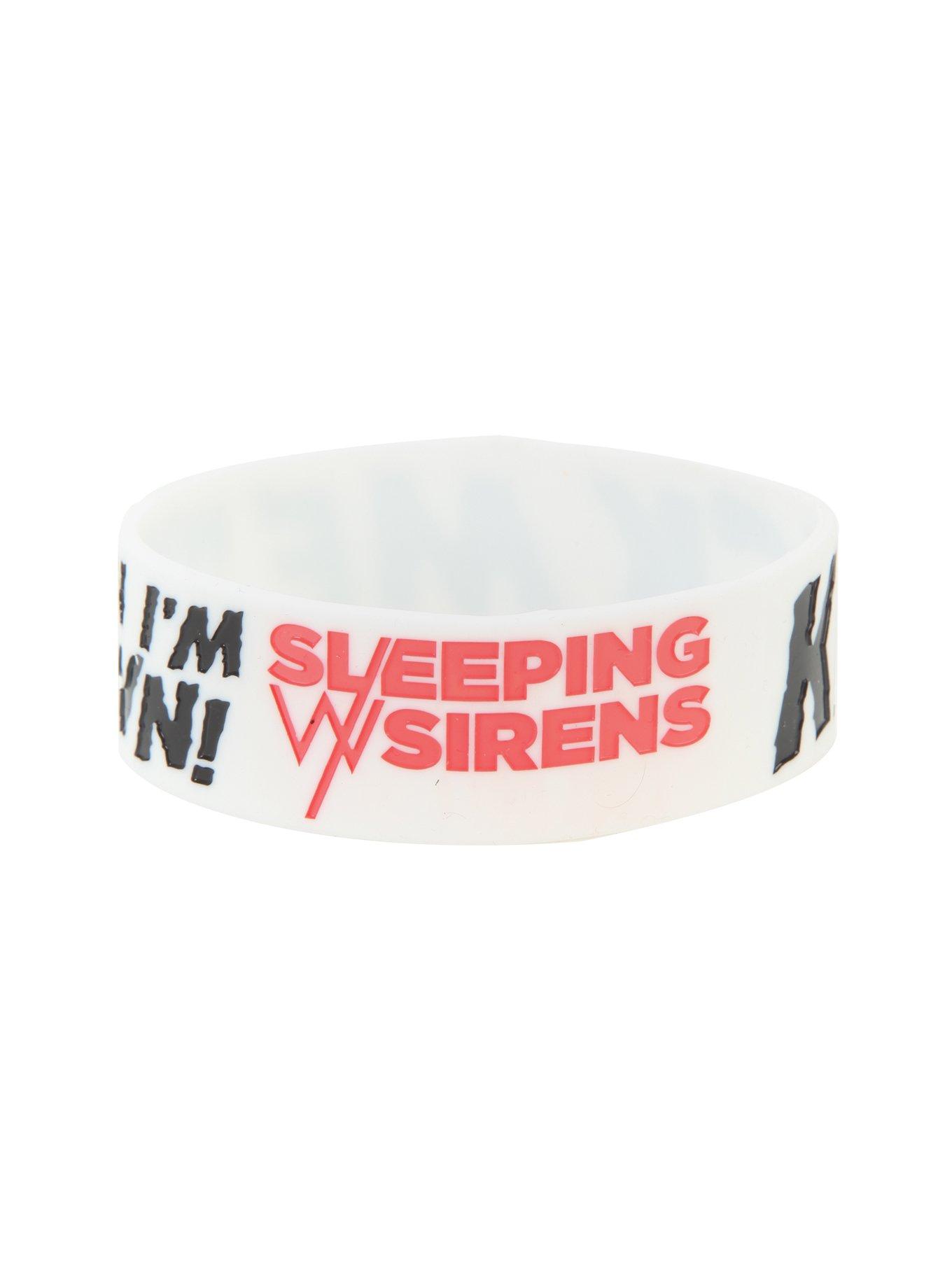 Sleeping With Sirens Kick Me Rubber Bracelet, , hi-res