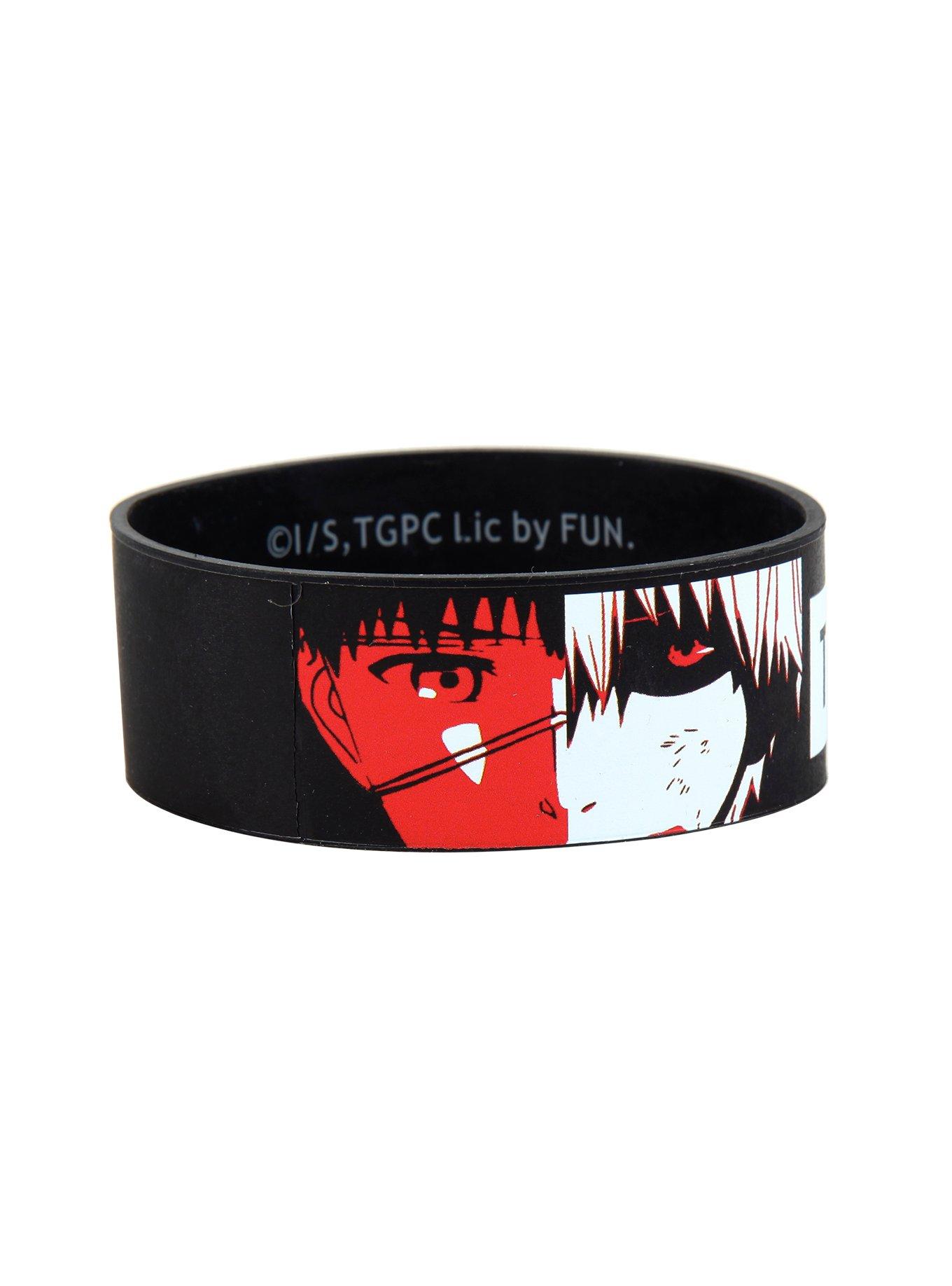 Tokyo Ghoul Split Face Rubber Bracelet, , hi-res