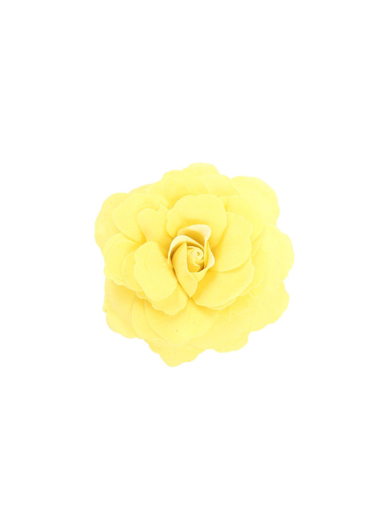 Yellow Rose Flower Hair Clip | Hot Topic