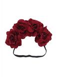 Blackheart Deep Red Rose Stretch Headband, , hi-res