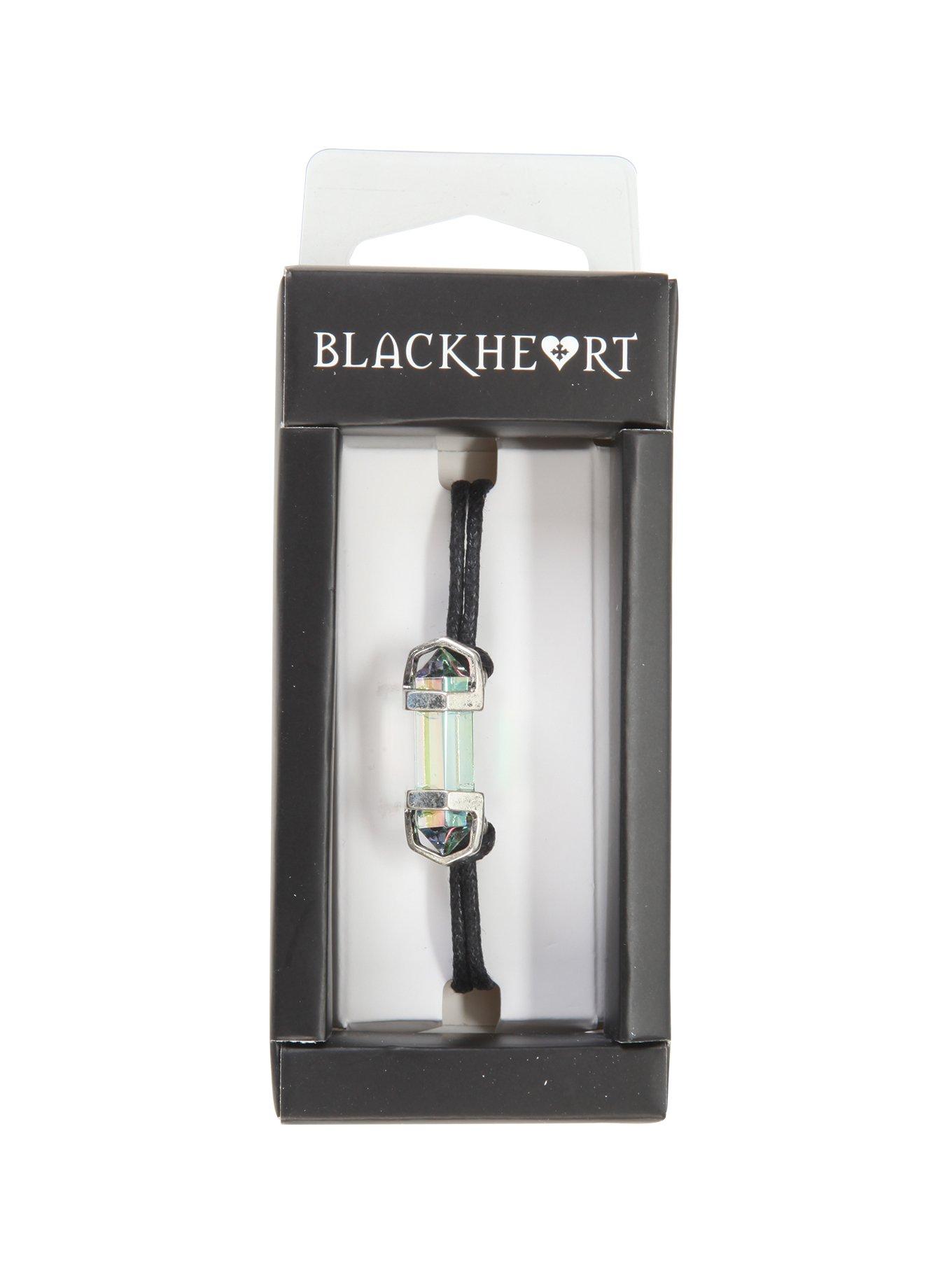 Blackheart Opal Crystal Black Cord Bracelet, , hi-res