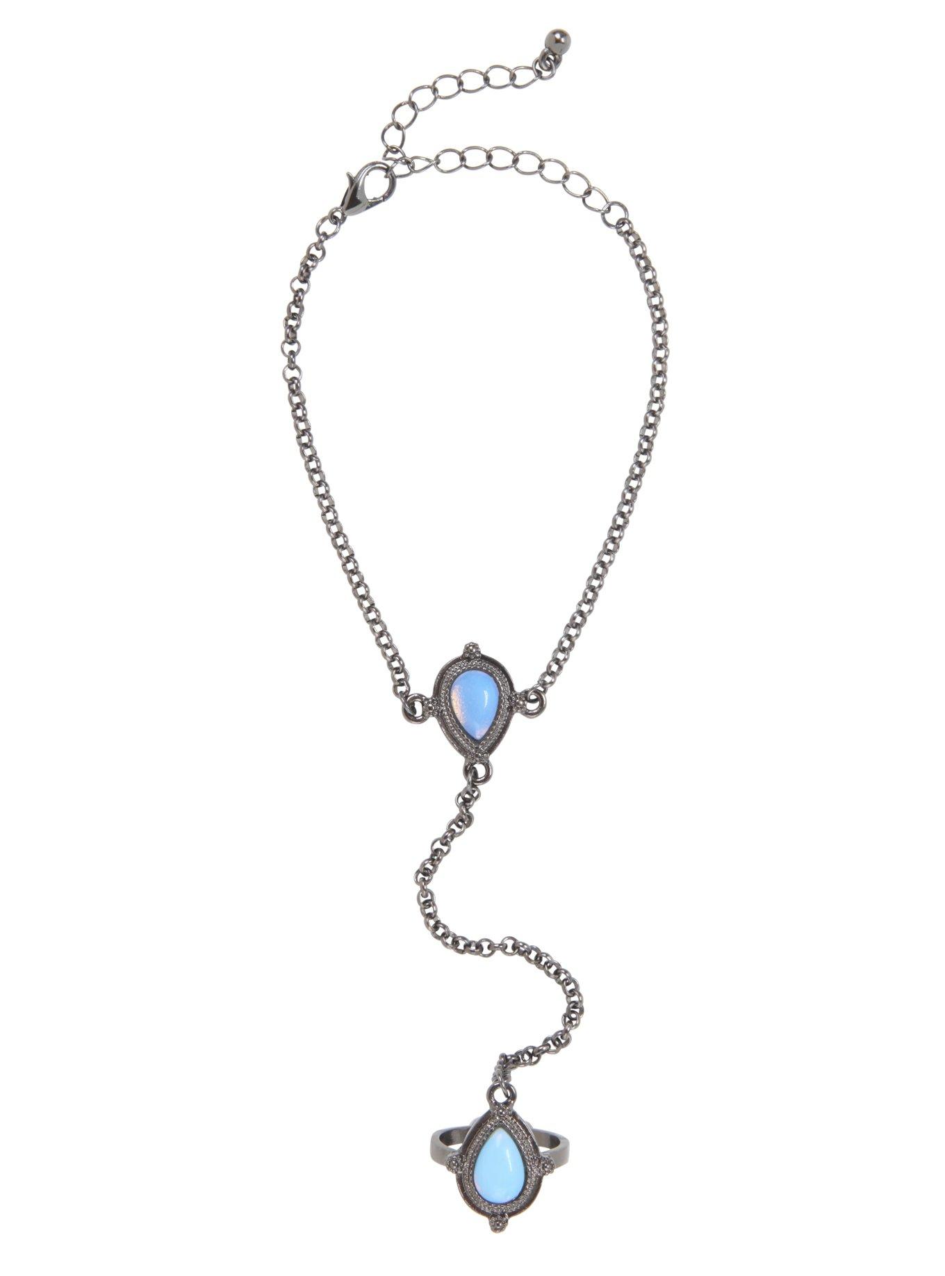 Blackheart Blue Opal Hand Harness Chain, , hi-res