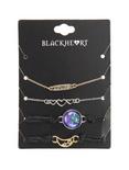 Blackheart Gold Moon & Love Bracelet Set, , hi-res
