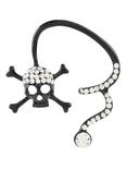 Black Skull & CZ Ear Cuff, , hi-res
