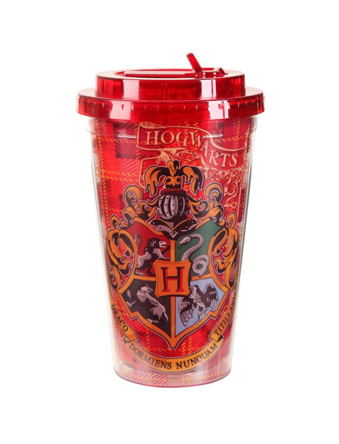 Harry Potter Hogwarts Flip Straw Acrylic Travel Cup, , hi-res