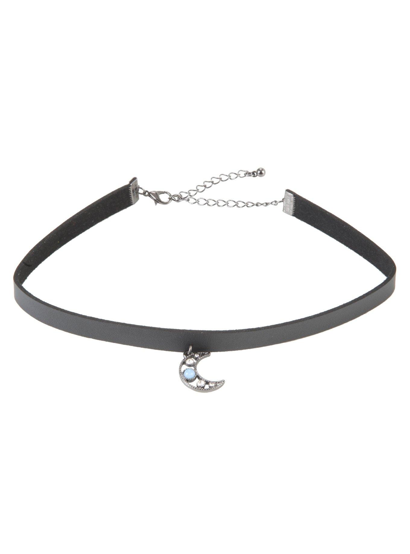 Forma Leather Choker in Blue