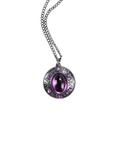 Blackheart Hematite Purple Dragon Eye Chain Necklace, , hi-res