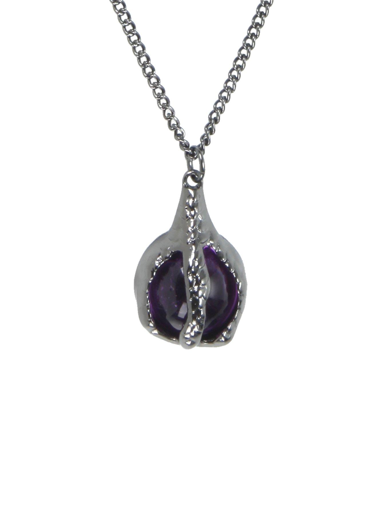 Blackheart Purple Stone & Dragon Claw Necklace, , hi-res