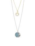 Glitter Moon Sun & Star Layered Choker Necklace, , hi-res