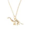 Gold Tone Brontosaurus Necklace, , hi-res