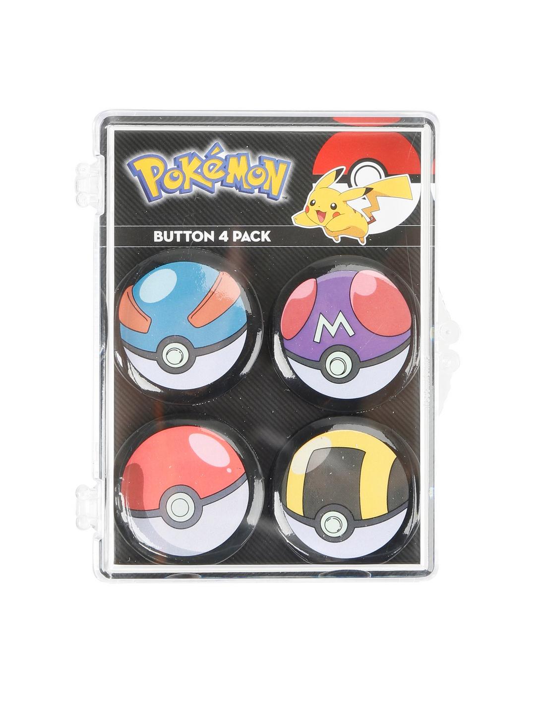 Pokemon Poke Ball Pin 4 Pack, , hi-res