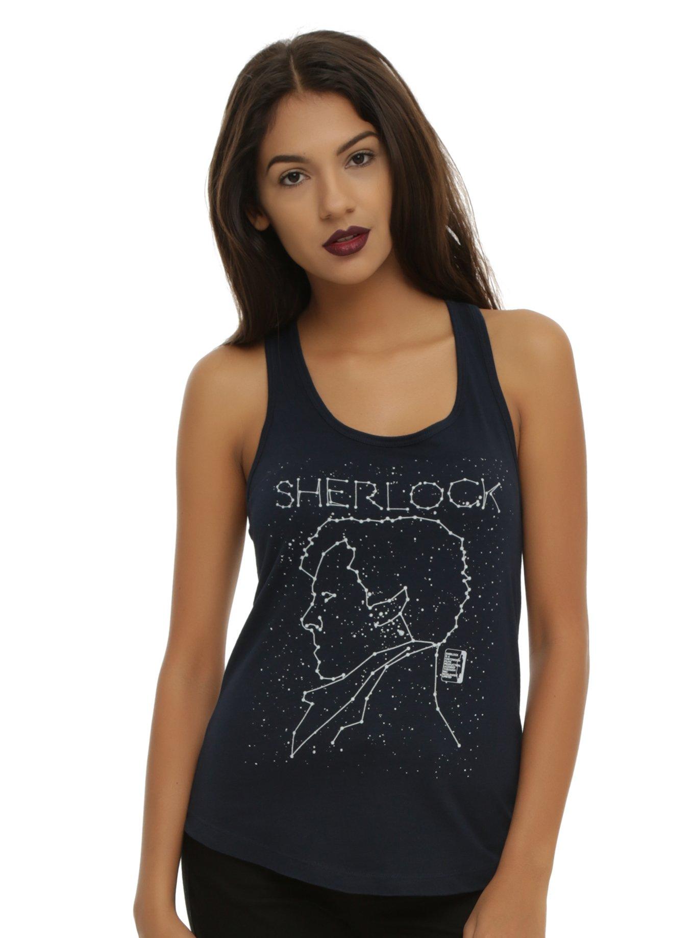 Sherlock Stars Profile Girls T-Shirt, BLACK, hi-res