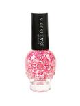 Blackheart Beauty Pink & White Splatter Nail Polish, , hi-res