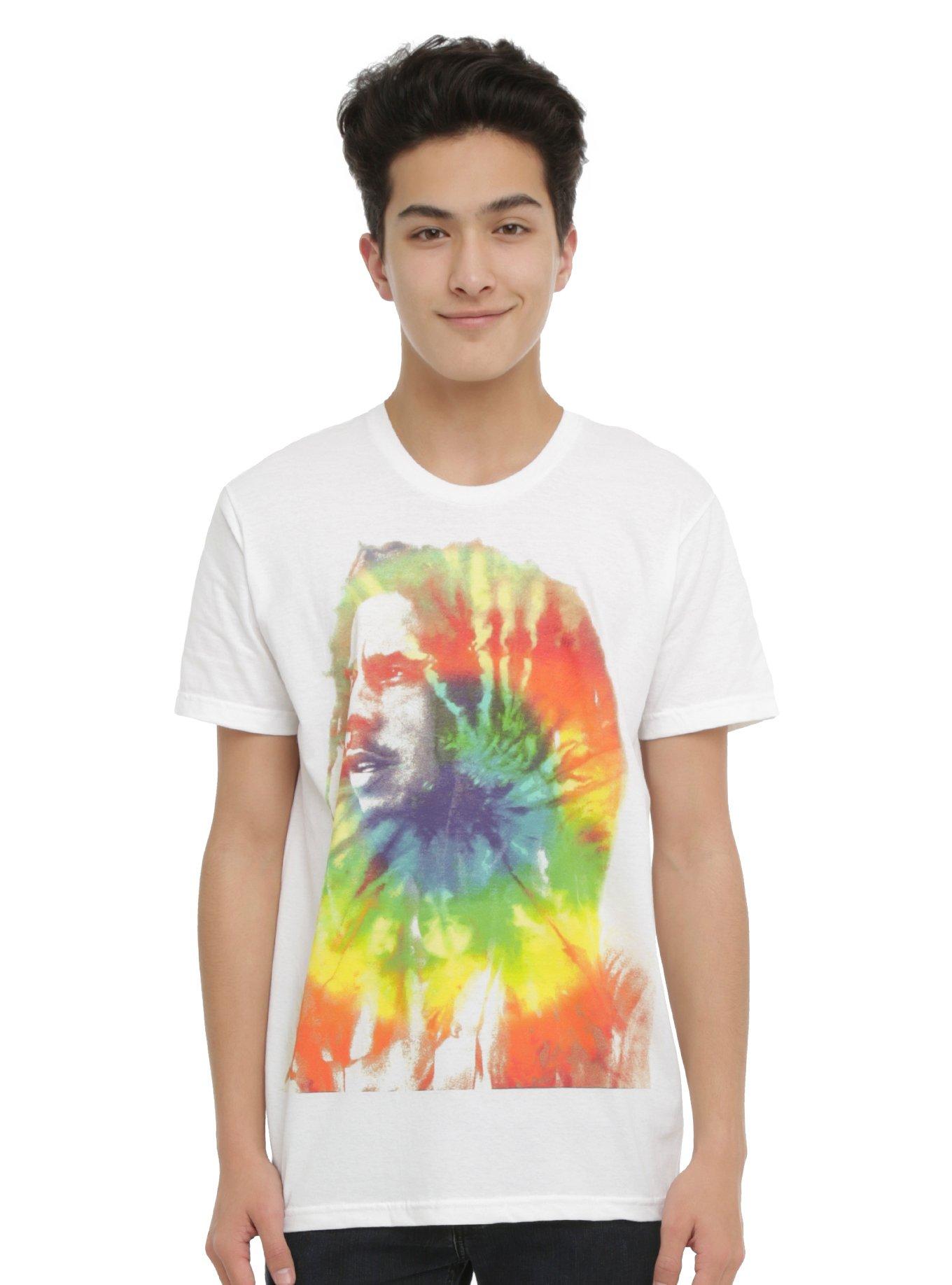 Bob Marley Tie Dye Portrait T-Shirt, , hi-res