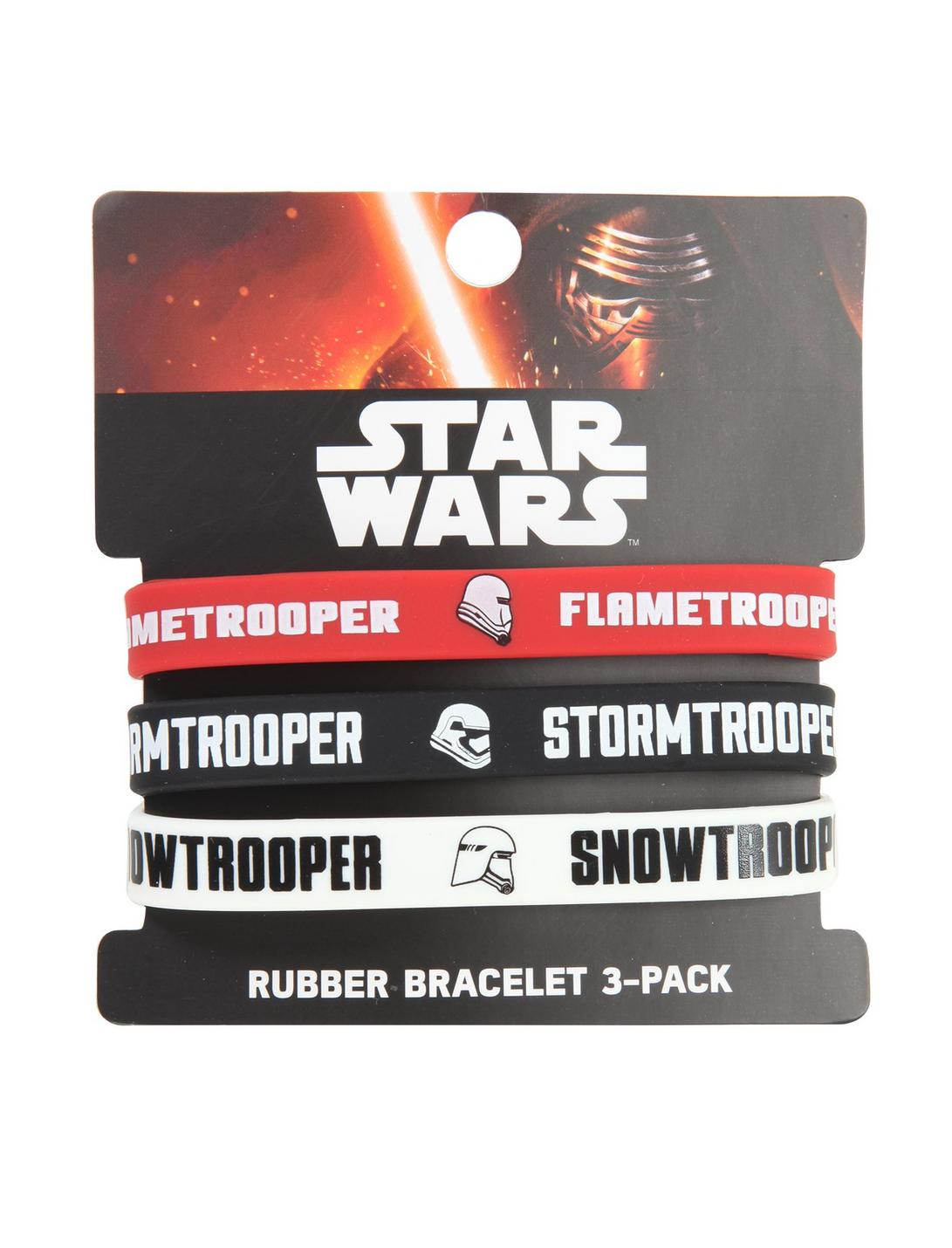 Loungefly Star Wars Trooper Rubber Bracelet 3 Pack, , hi-res