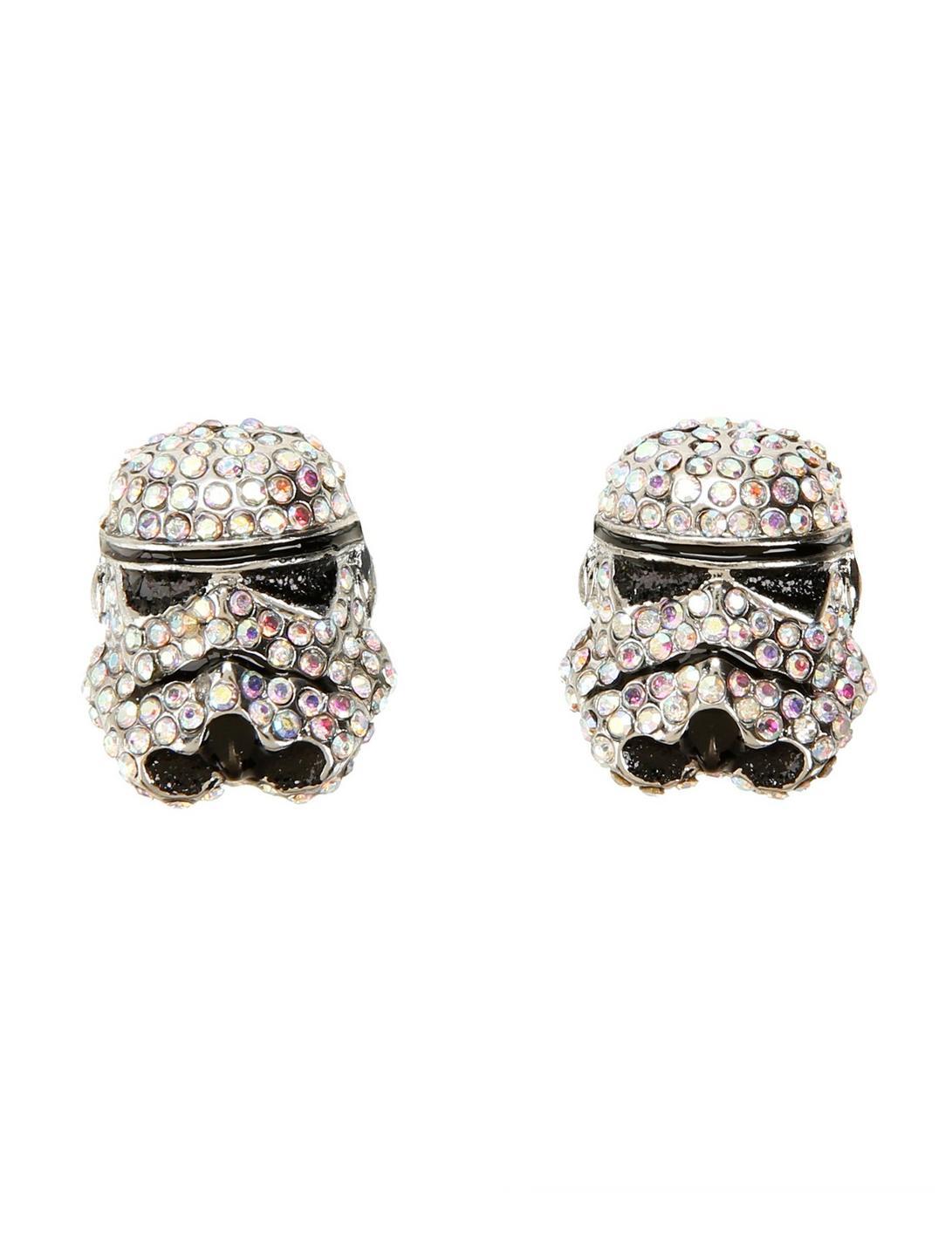 Star Wars Stormtrooper Bling Stud Earrings, , hi-res