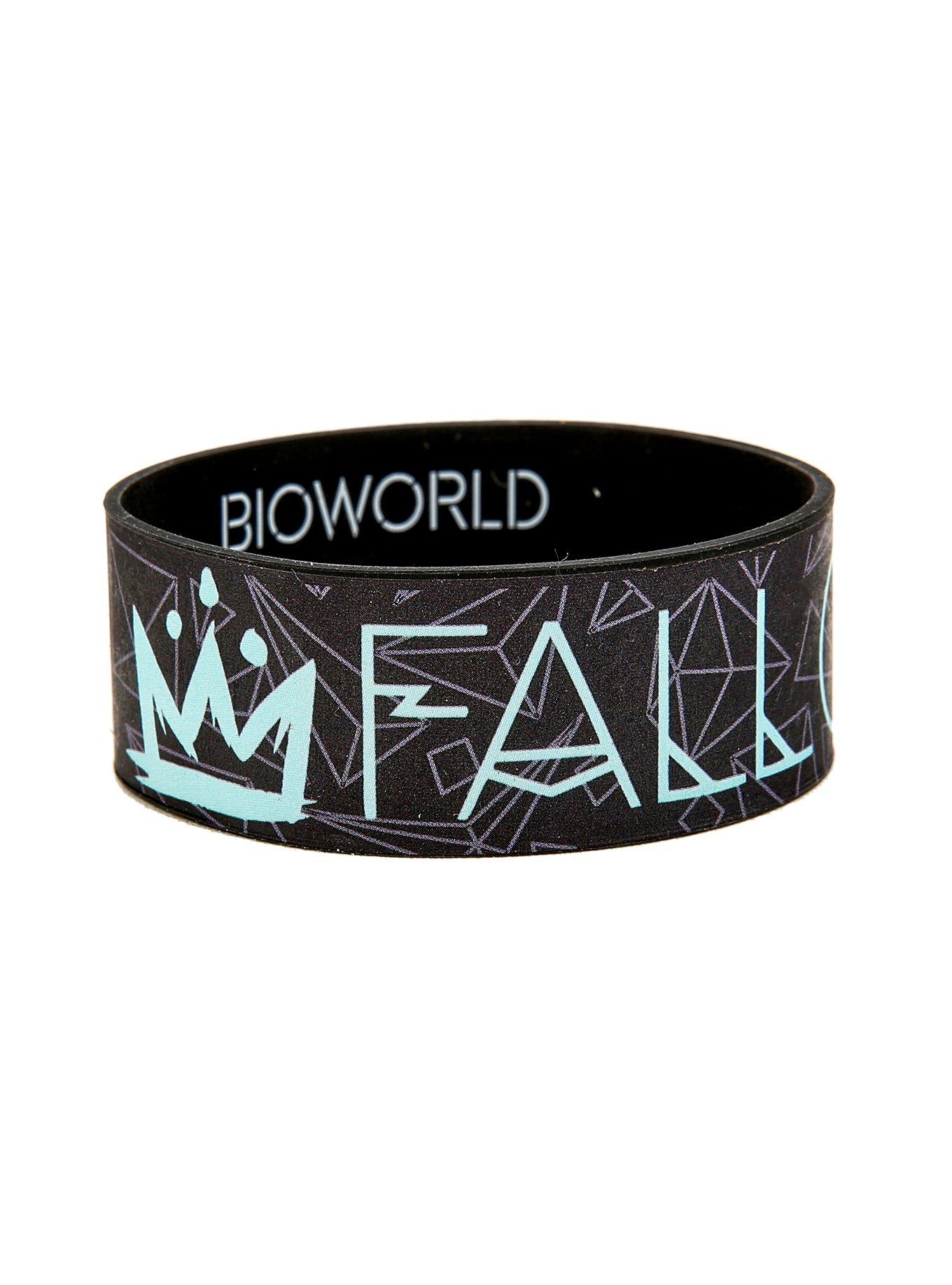 Fall Out Boy Logo Geometric Print Rubber Bracelet, , hi-res