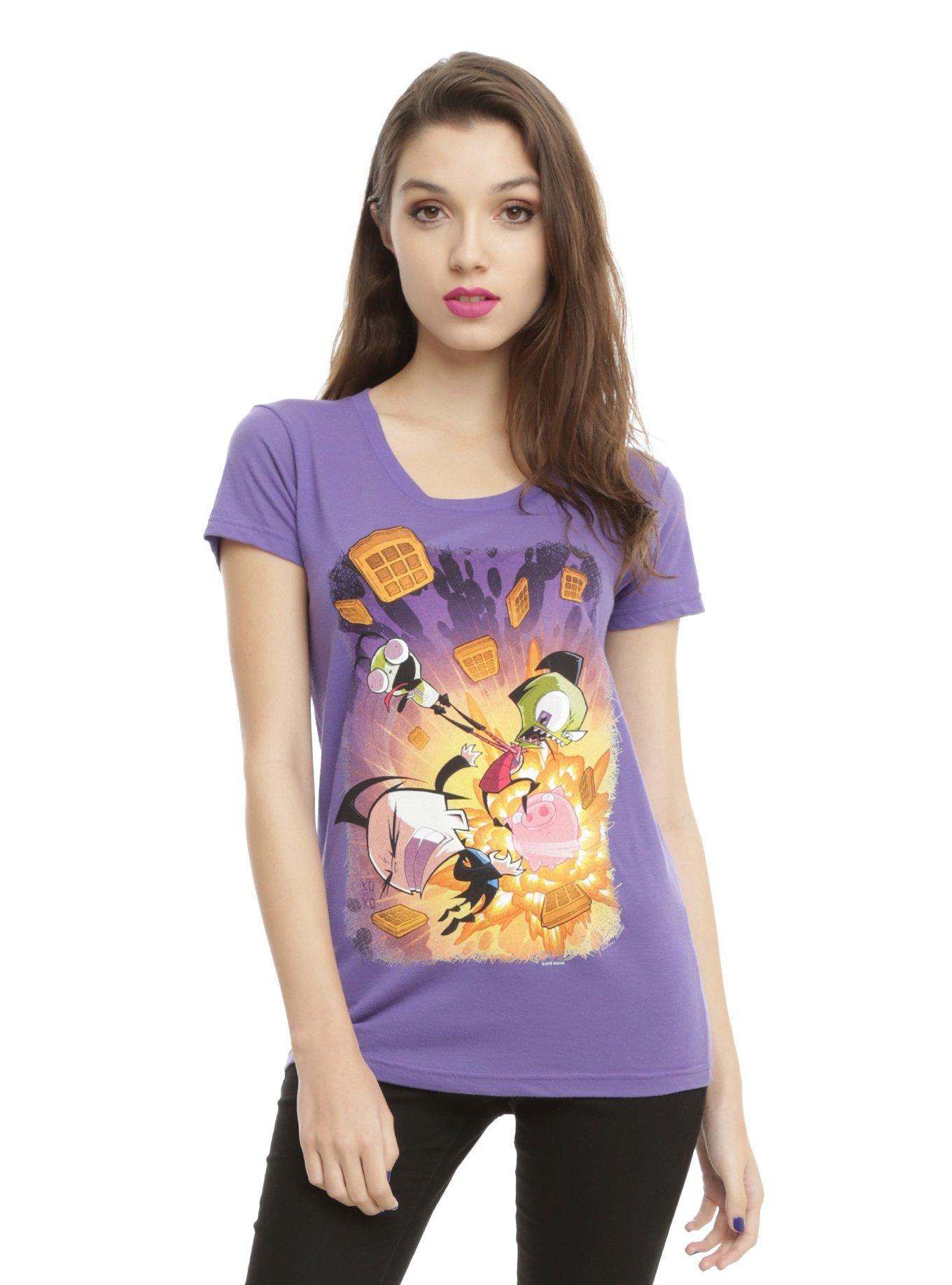 Invader Zim Issue #1 SDCC 2015 Variant Cover Art Girls T-Shirt, BLACK, hi-res