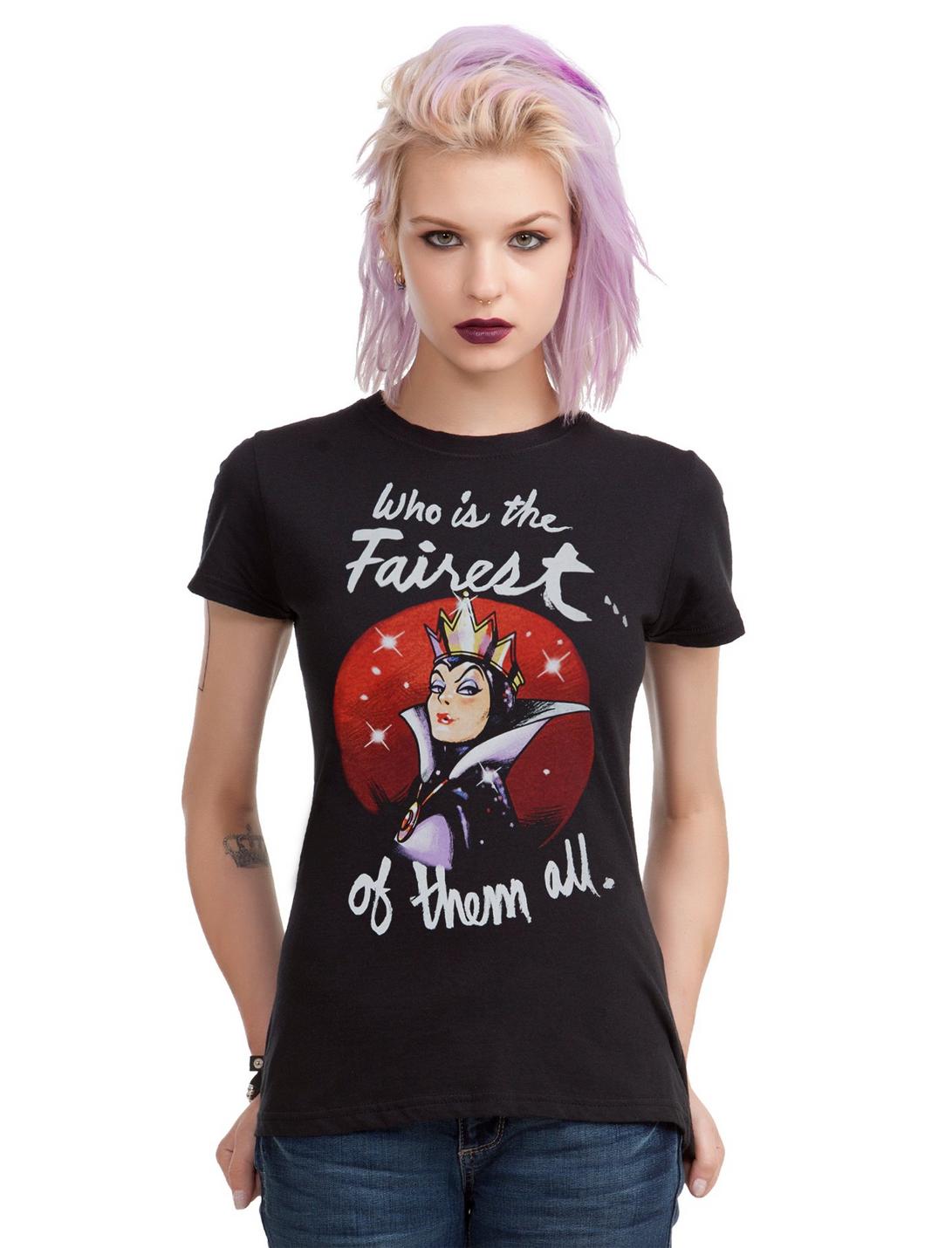 Disney Snow White Evil Queen Fairest Girls T-Shirt, BLACK, hi-res