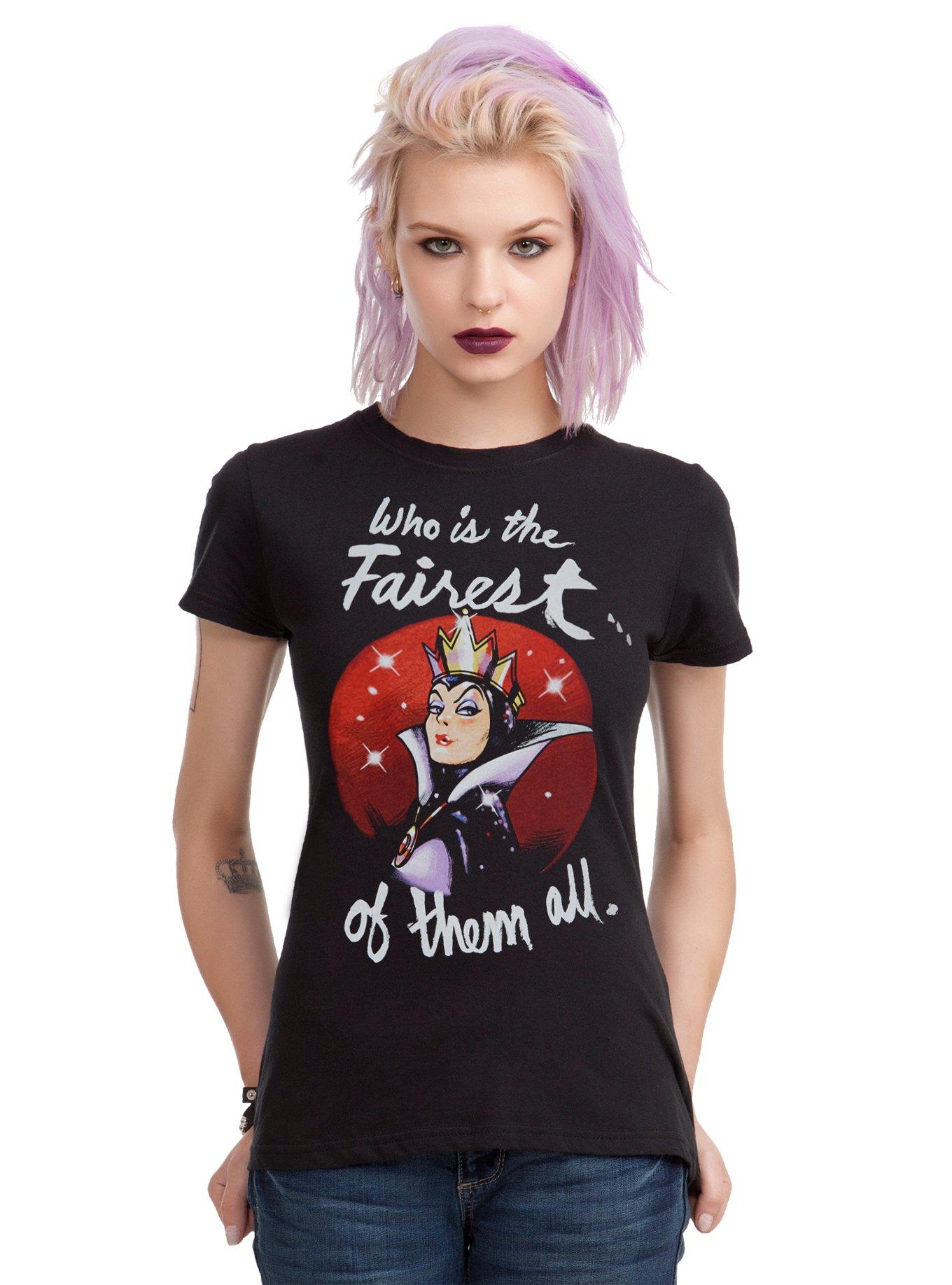 Disney Snow White Evil Queen Fairest Girls T-Shirt, BLACK, hi-res