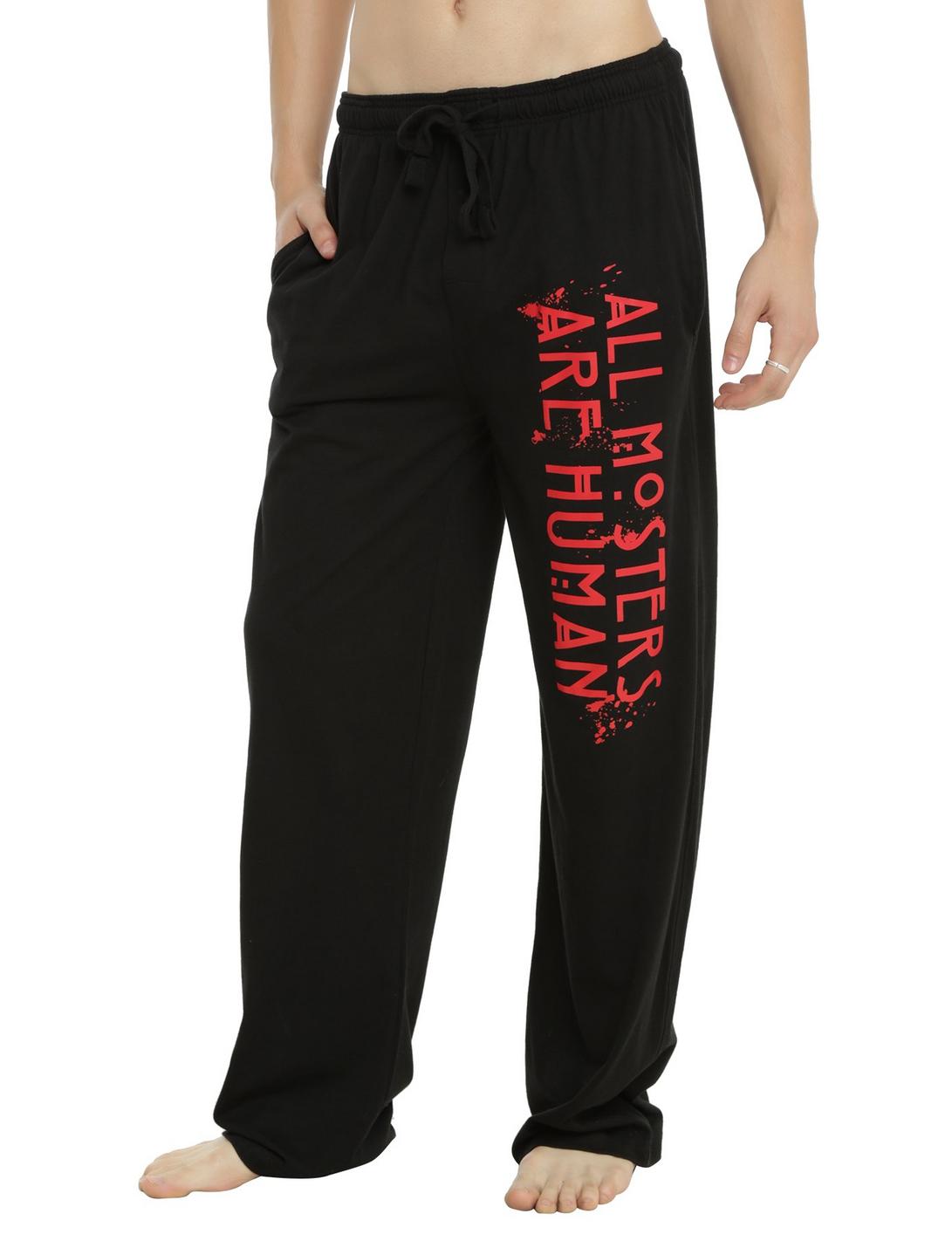 American Horror Story All Monsters Are Human Guys Pajama Pants, BLACK, hi-res