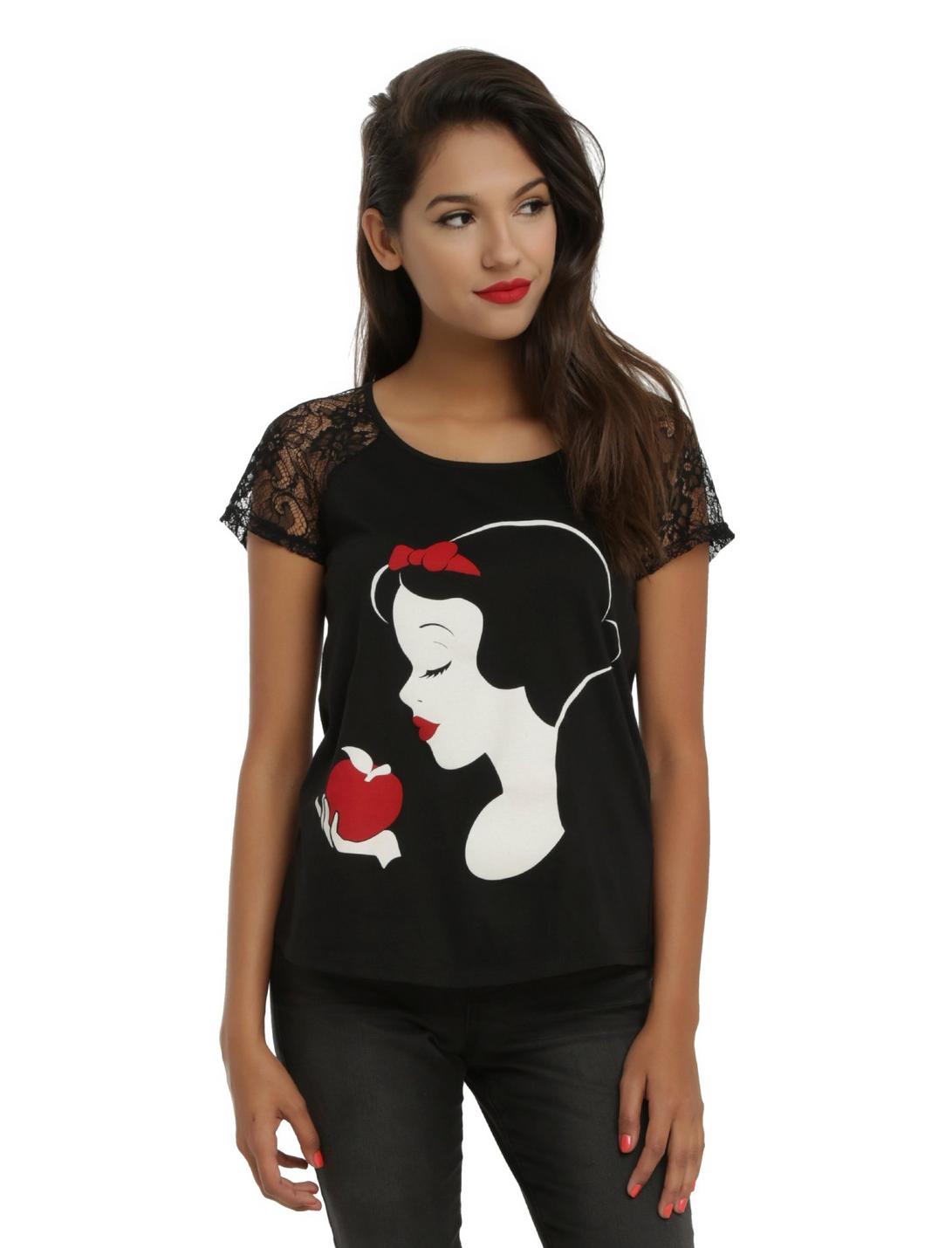 Disney Snow White Poison Apple Girls Top, BLACK, hi-res