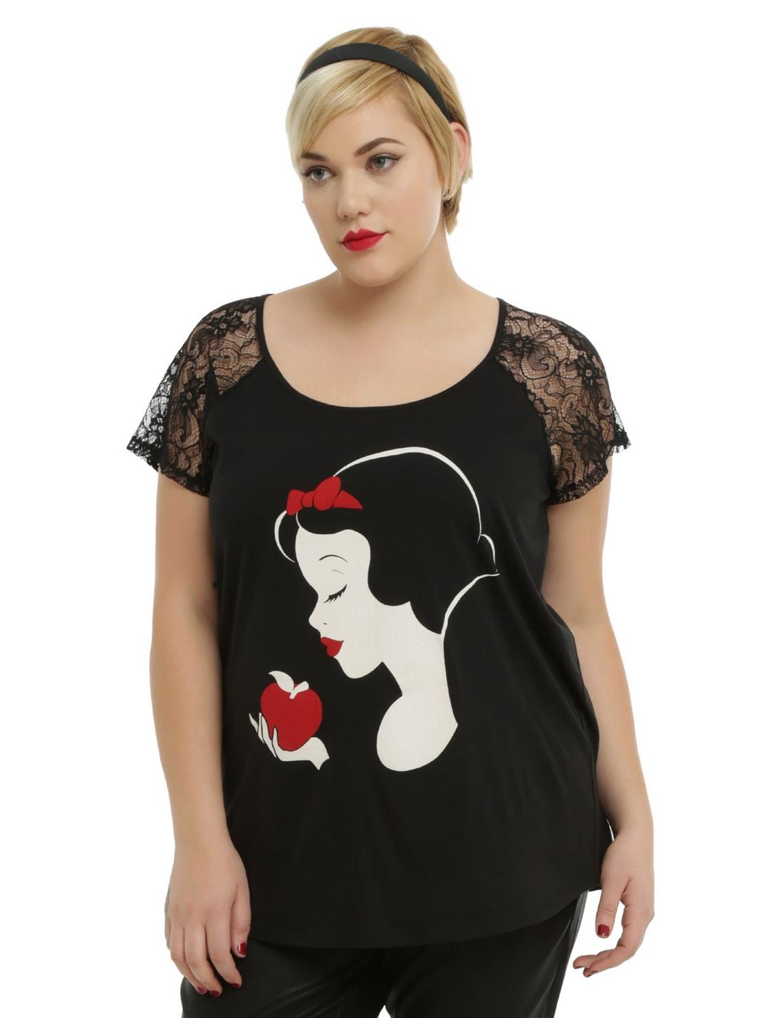 Disney Snow White Poison Apple Girls Top Plus Size, BLACK, hi-res