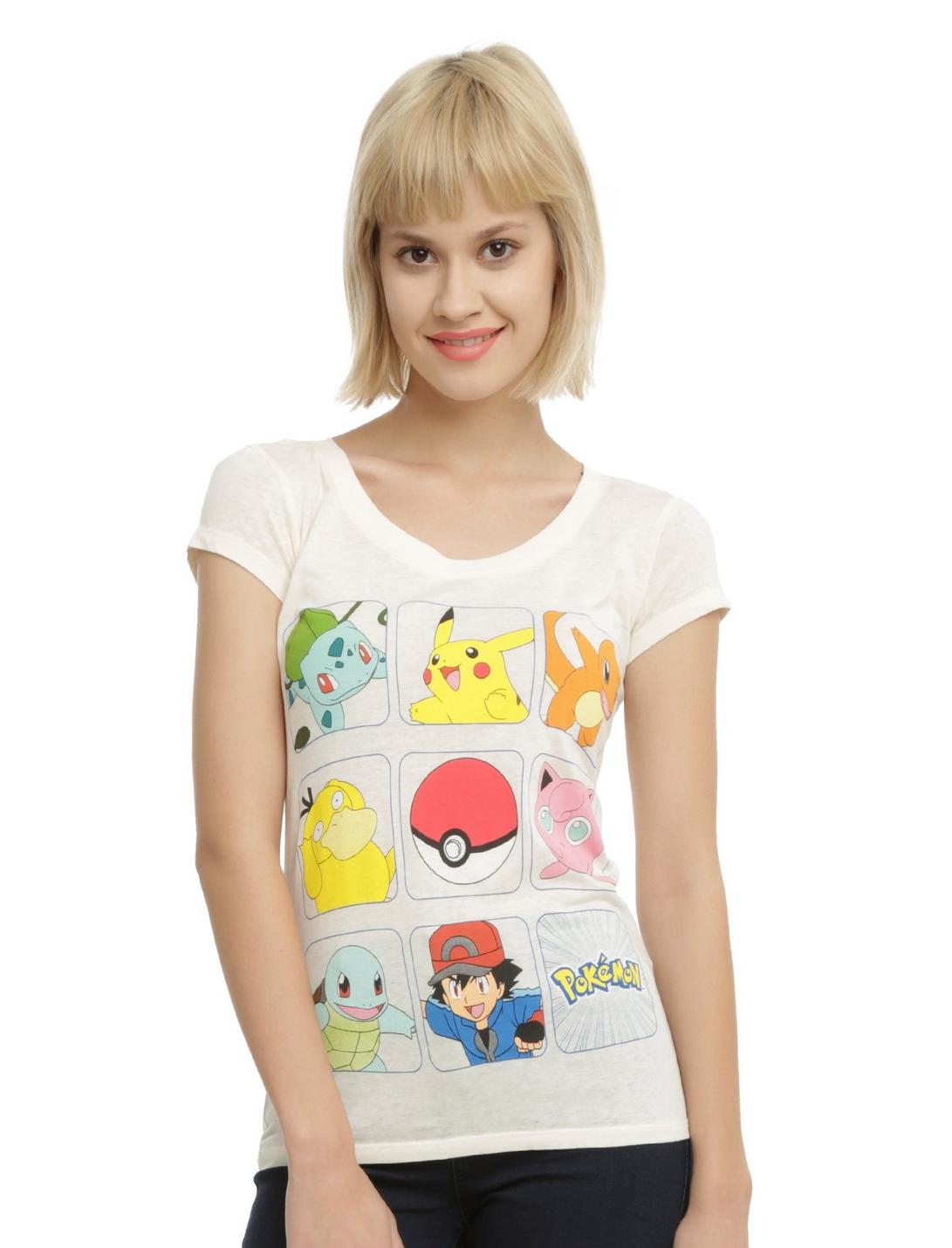 Pokemon Starters Boxes Girls T-Shirt, WHITE, hi-res