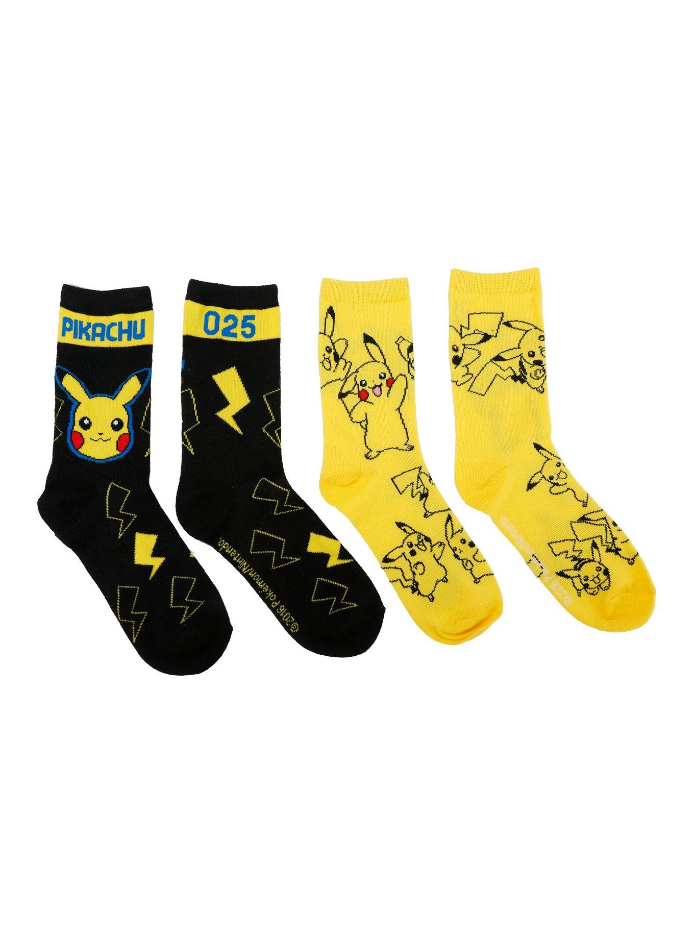 Pokemon Pikachu Crew Socks 2 Pair, , hi-res