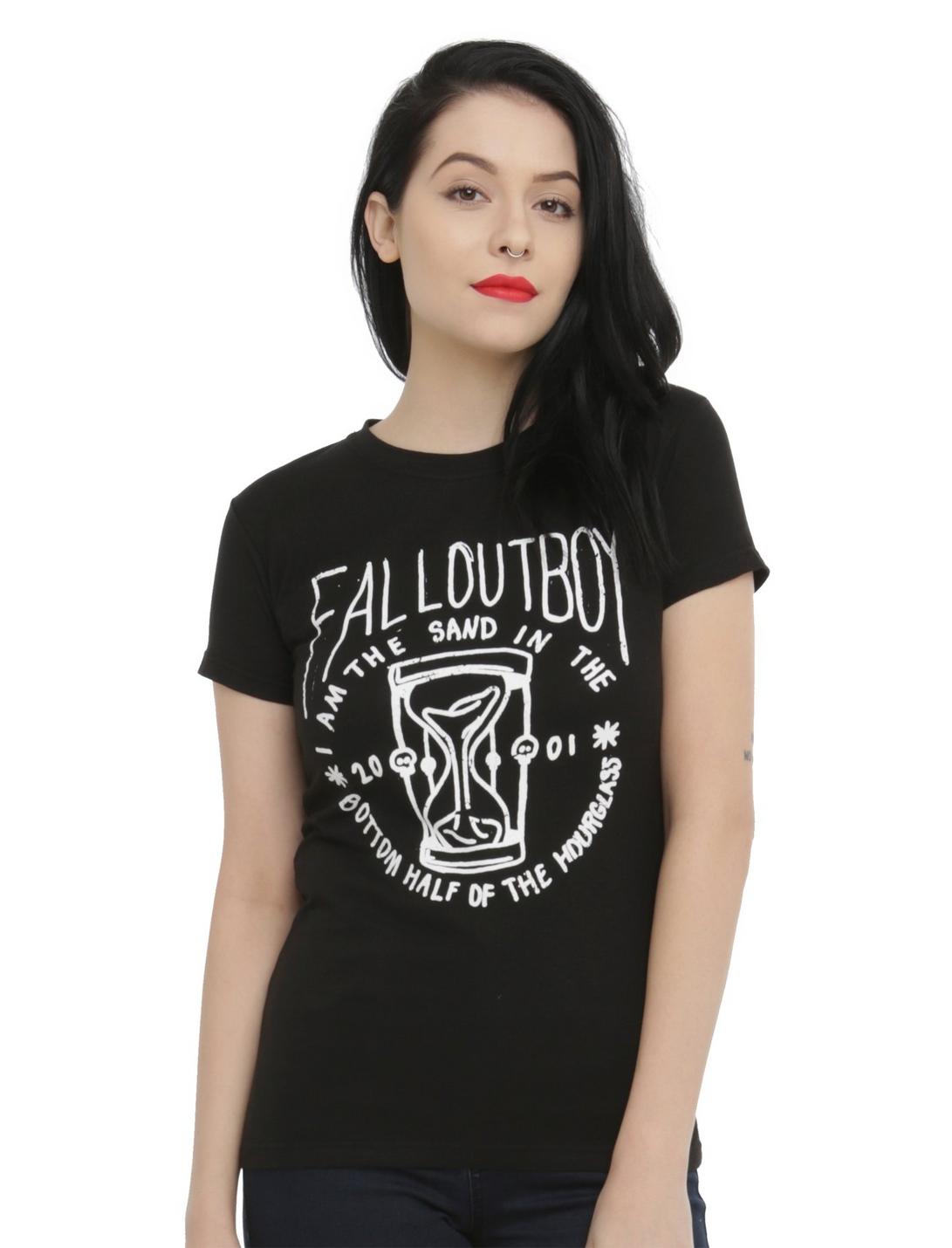 Fall Out Boy Hourglass Girls T-Shirt, BLACK, hi-res