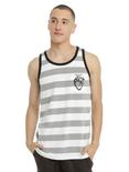 XXX RUDE Anatomical Heart & Spine Striped Tank Top, WHITE, hi-res