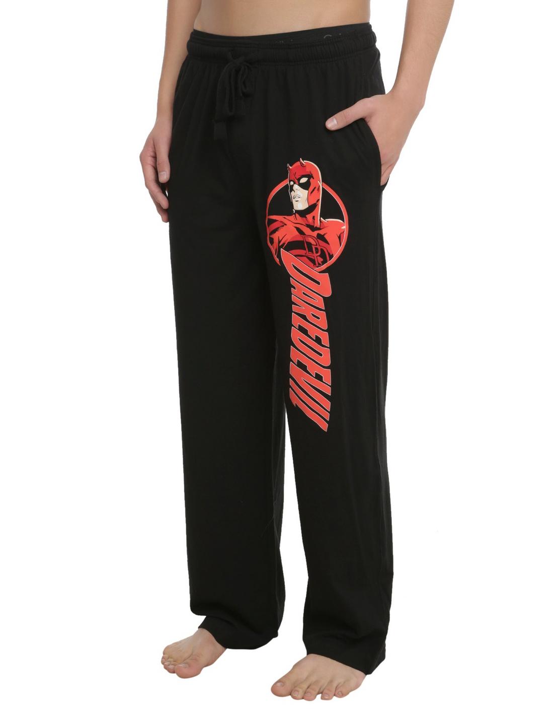 Marvel Daredevil Character Logo Guys Pajama Pants, BLACK, hi-res