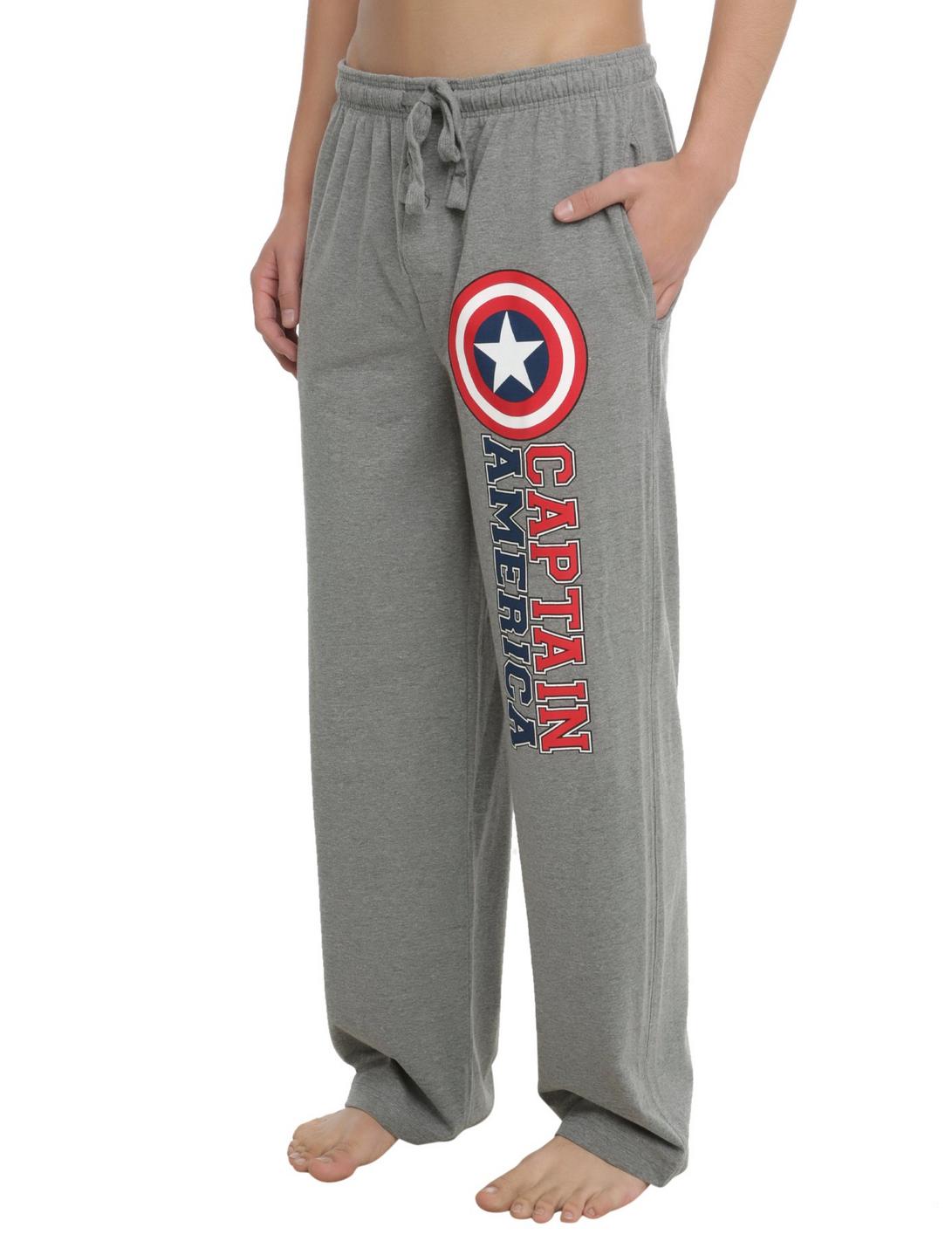 Marvel Captain America Shield Logo Guys Pajama Pants, GREY, hi-res