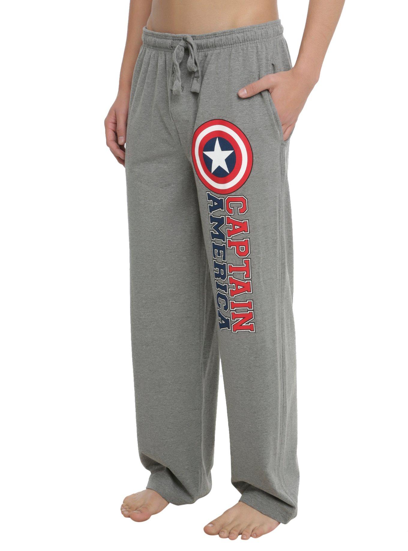 Marvel Captain America Shield Logo Guys Pajama Pants, GREY, hi-res