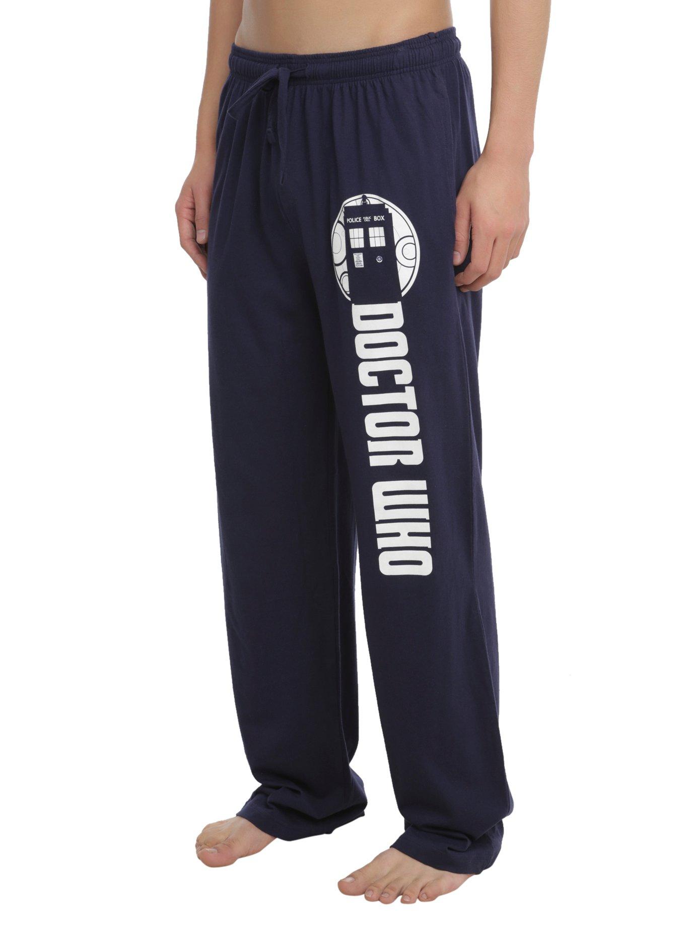 Doctor Who TARDIS Logo Guys Pajama Pants, BLUE, hi-res