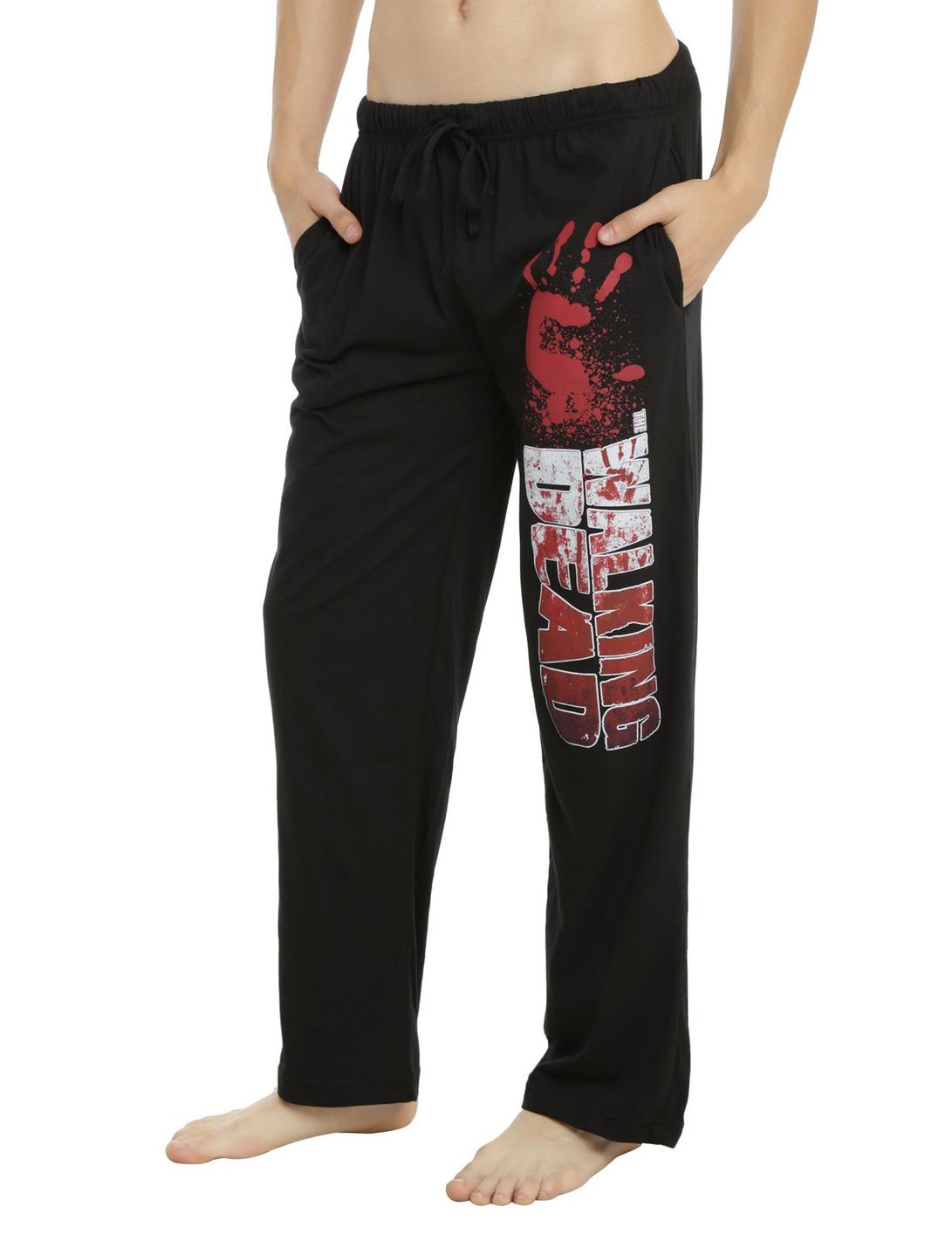 The Walking Dead Bloody Hand Guys Pajama Pants, BLACK, hi-res