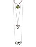 Tree Of Life Dragon & Pentagram 3 Chain Necklace, , hi-res
