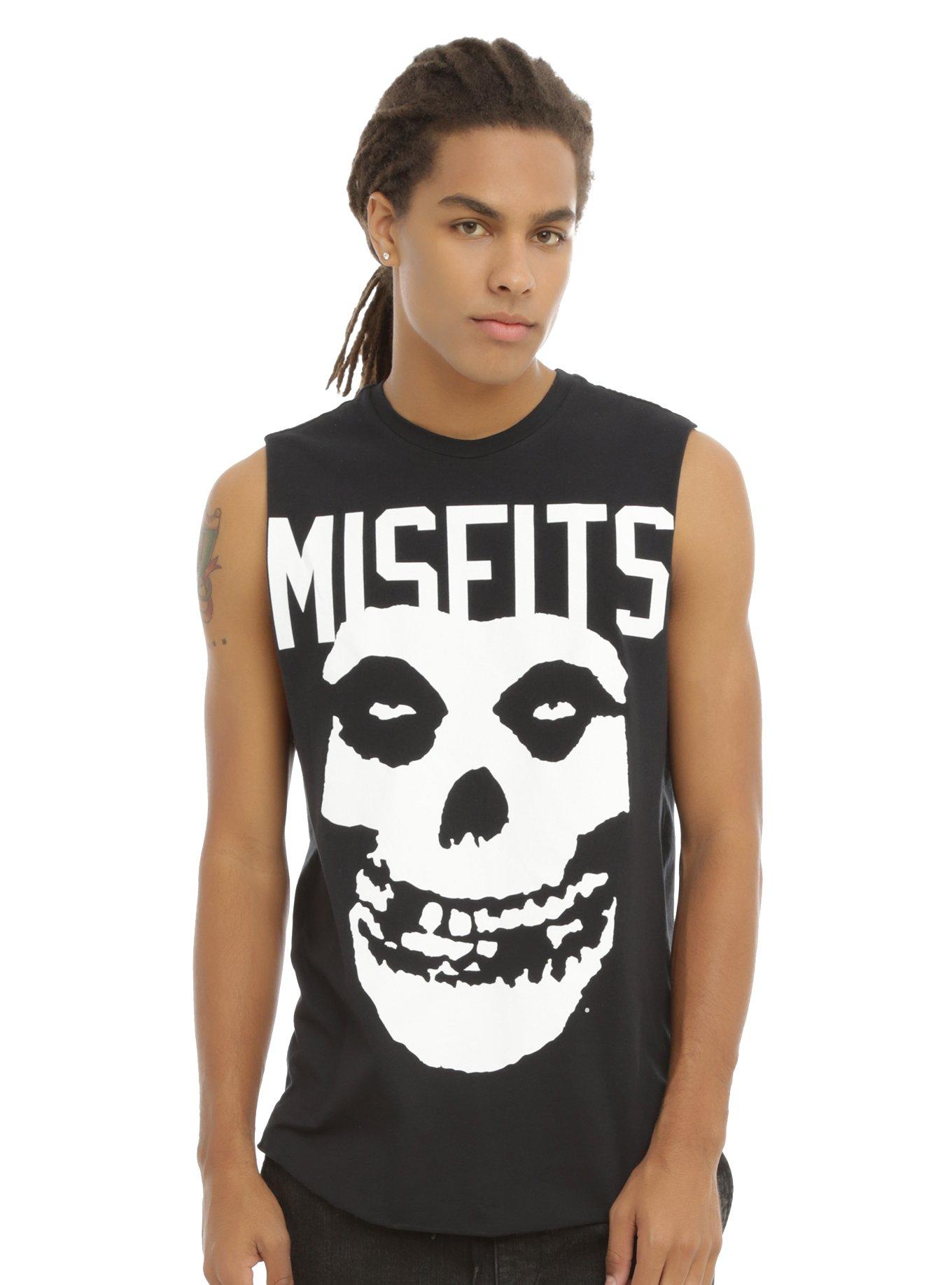 Misfits Fiend Skull Muscle T-Shirt, BLACK, hi-res