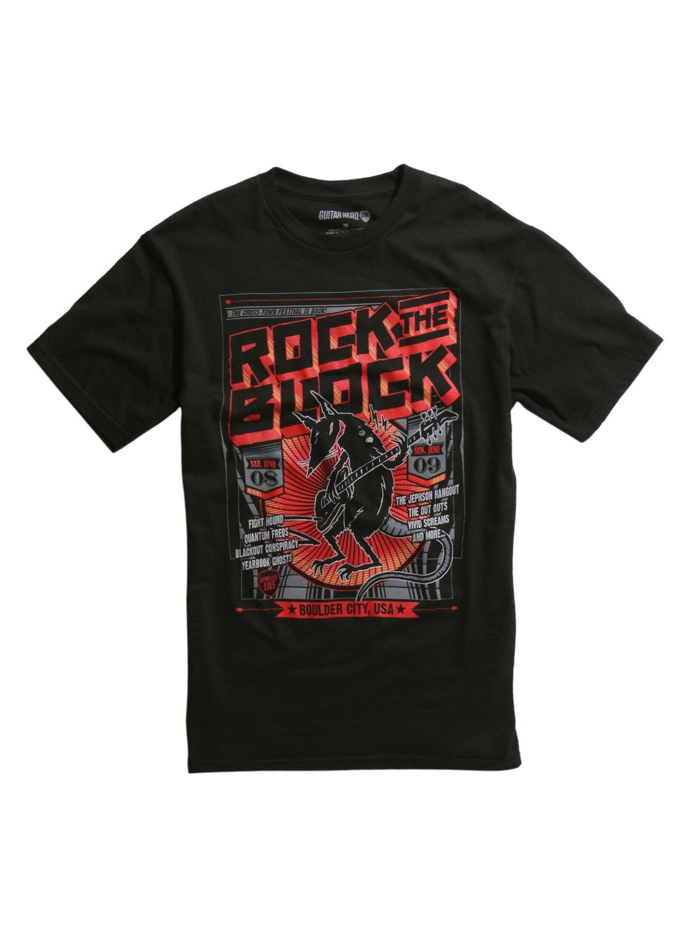 Guitar Hero Live Rock The Block Festival T-Shirt, BLACK, hi-res