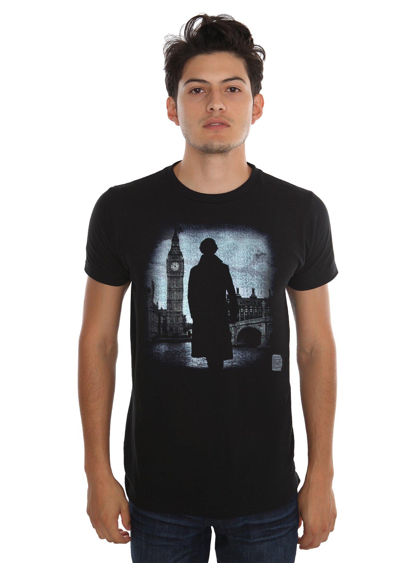 Sherlock Big Ben Sherlock Silhouette T-Shirt, BLACK, hi-res