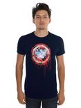 Marvel Captain America Paint Splatter Shield T-Shirt, NAVY, hi-res